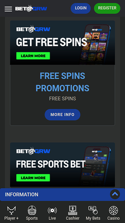 Promotions mobiles de BetGrw Casino