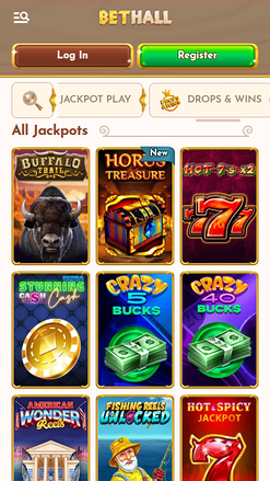 Jackpot mobile di BetHall Casino