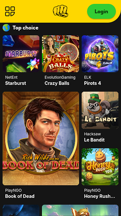Jeux mobiles de BetHard Casino