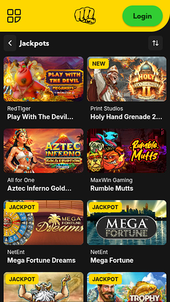 Jackpot mobile de BetHard Casino