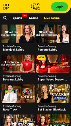 Croupier en direct mobile de BetHard Casino