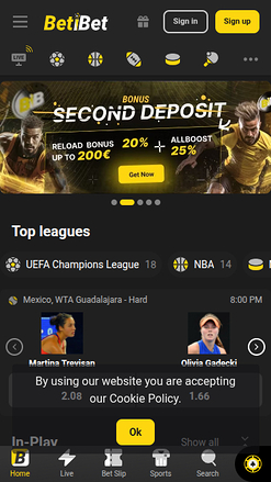 Sports mobiles de Beti Bet Casino