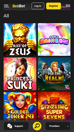 BETiBET Casino Mobile Games