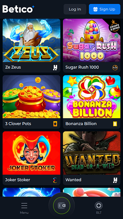 Jeux mobiles de Betico Casino