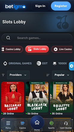 Betigma Casino Mobile Games