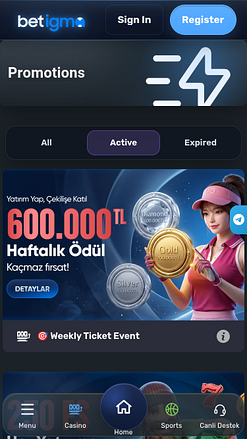 Betigma Casino Mobile Promotions
