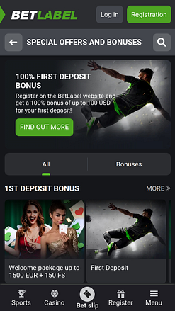 Promotions mobiles du casino BetLabel