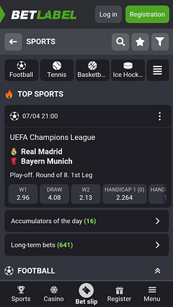 BetLabel Casino Sports Mobiles