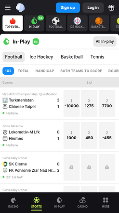 Sports mobiles de BetMaster Casino