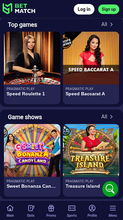 BetMatch Casino mobiler Live-Dealer