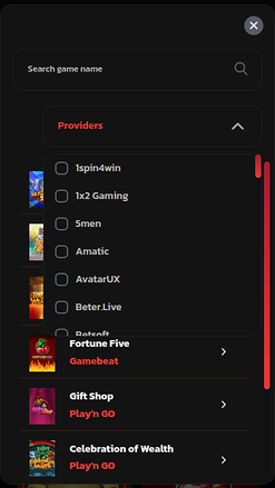 Développeurs de jeux mobiles de BetMaximus Casino