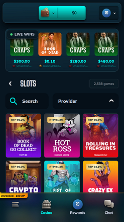 Giochi per dispositivi mobili del casinò BetMode