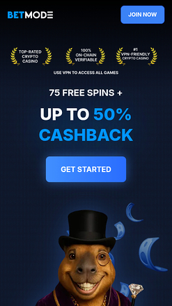 Page d'accueil mobile de BetMode Casino