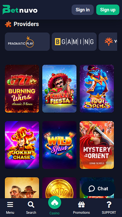 BetNuvo Casino Mobile Jackpot