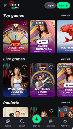 BetOnRed Casino Mobile Live Dealer