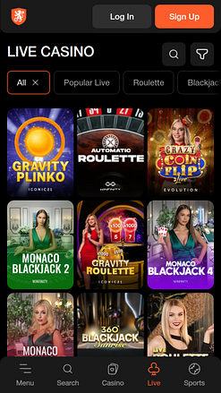 Live-Dealer auf Mobilgeräten von Betoranje Casino
