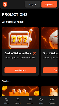Betoranje Casino Mobile-Aktionen