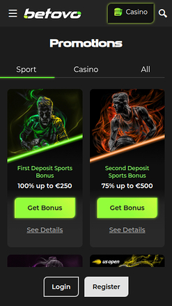 Promotions mobiles de Betovo Casino