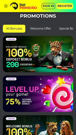 Promotions mobiles de BetPRIMEIRO Casino