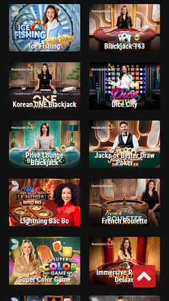 Croupier en direct mobile de BetRebels Casino