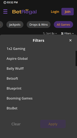 Sviluppatori di giochi mobile di BetRegal Casino