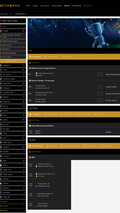 Deportes móviles de Betrophy Casino