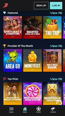 Jeux mobiles de BetRunner Casino