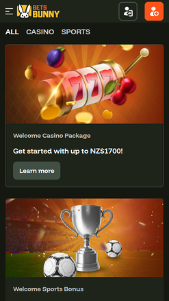 Promotions mobiles de Bets Bunny Casino