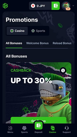 Promozioni per dispositivi mobili del casinò Bets.io