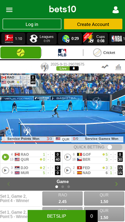 Sports mobiles de Bets10