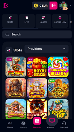 Изображение мобильных игр казино Betsio