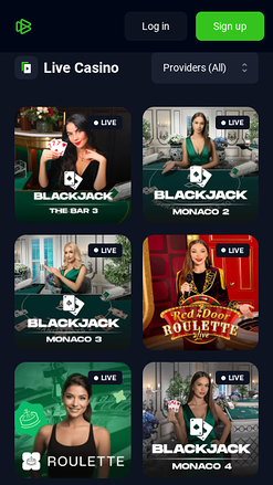 Croupier en direct mobile de Bets.io Casino