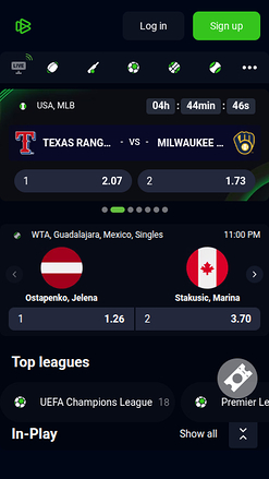 Sports mobiles de Bets.io Casino