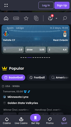 Sport mobile di Betspino