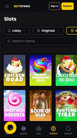 Betstaro Casino Mobile Games