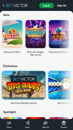 Jeux mobiles de BetVictor Casino