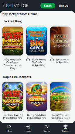 Jackpot mobile de BetVictor Casino
