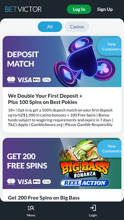 Promotions mobiles de BetVictor Casino