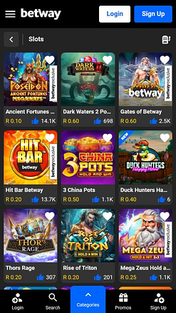 Betway Casino Mobile Games