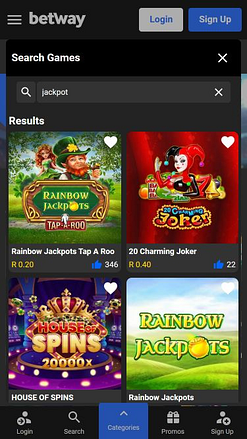 Betway Casino Mobile Jackpot