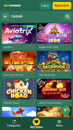 BetWinner Casino Mobile Games