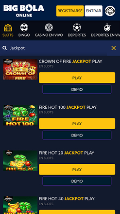 Bote móvil de Big Bola Casino