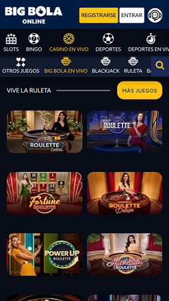 Crupier en vivo móvil de Big Bola Casino