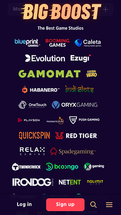 Desarrolladores de juegos móviles de Big Boost Casino