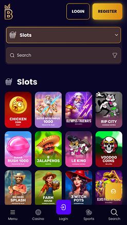 Screenshot del gioco Biggerz Casino per dispositivi mobili