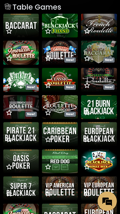 Giochi da tavolo mobile di BigWins