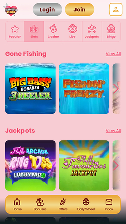 Jeu mobile de Bingo Fling Casino