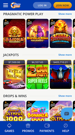 Giochi mobile di Bingo Liner Casino