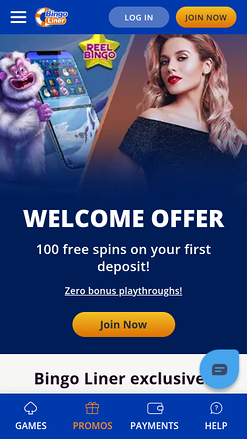 Promozioni mobile di Bingo Liner Casino