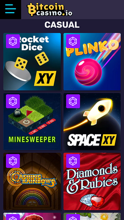 Jeux occasionnels mobiles de Bitcoin Casino